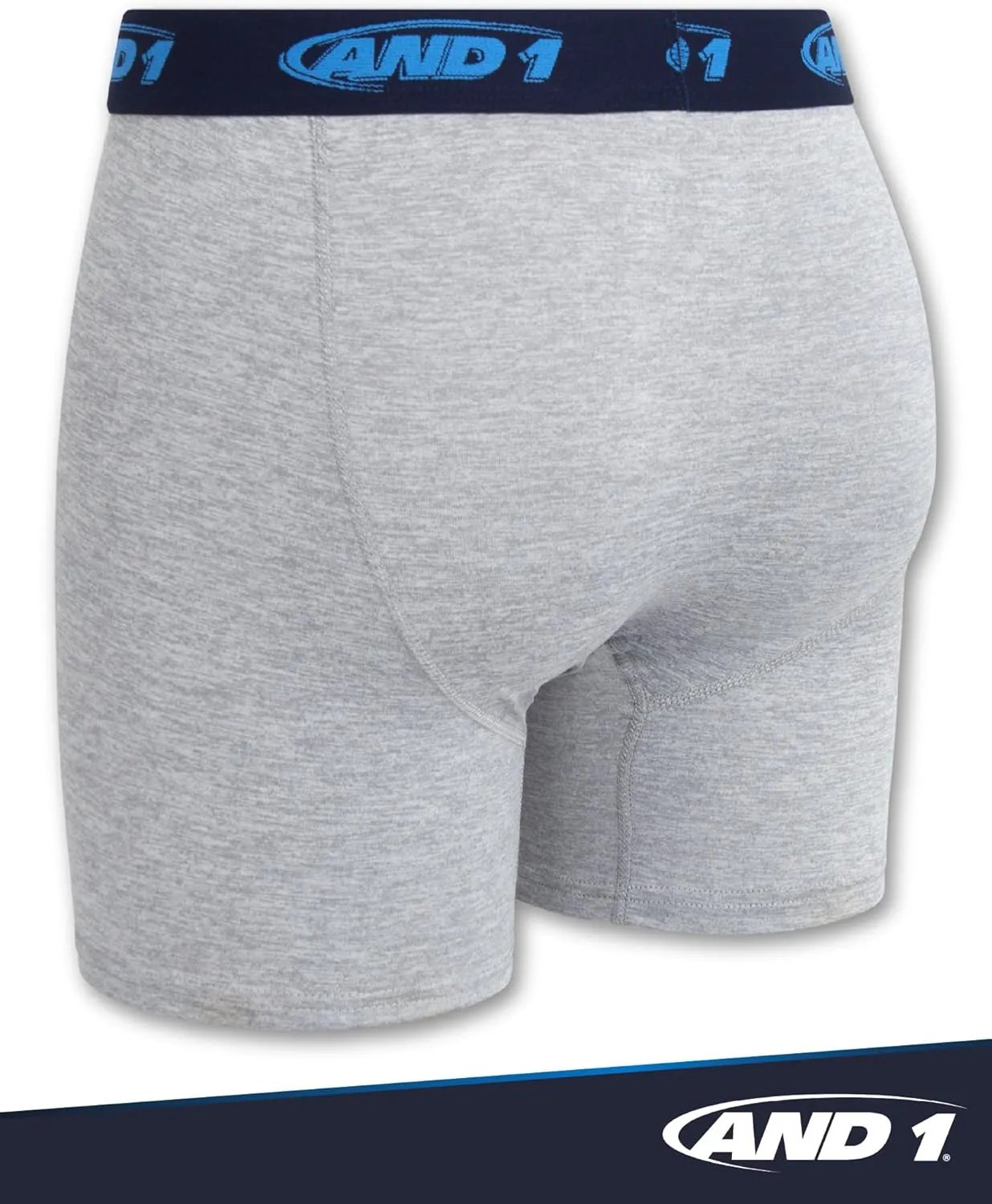 AND1 Mens Boxer Briefs - 6 Pack Stretch Performance Mens Underwear Boxers with Functional Fly Pouch (Sizes: S-3XL)