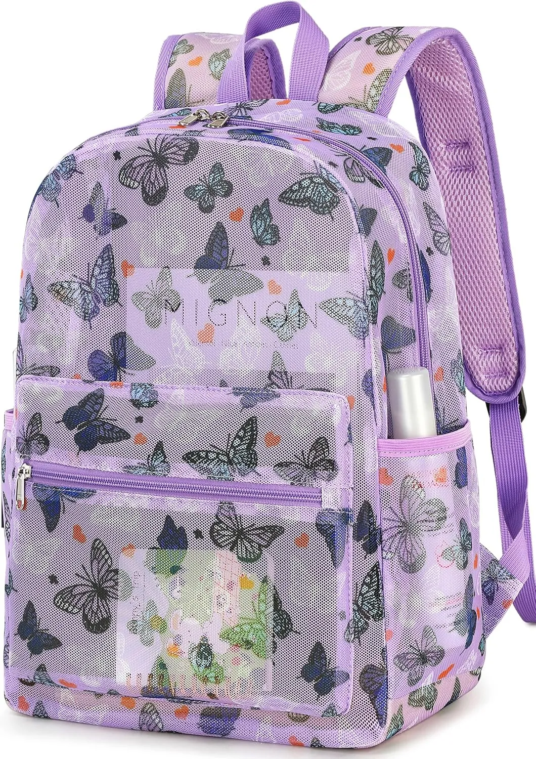 CAMTOP Mesh Backpack Kids Girls Boys Bookbag See Through Preschool Backpacks Casual Daypack for School Beach Travel Swim(Age 3-8 Years)