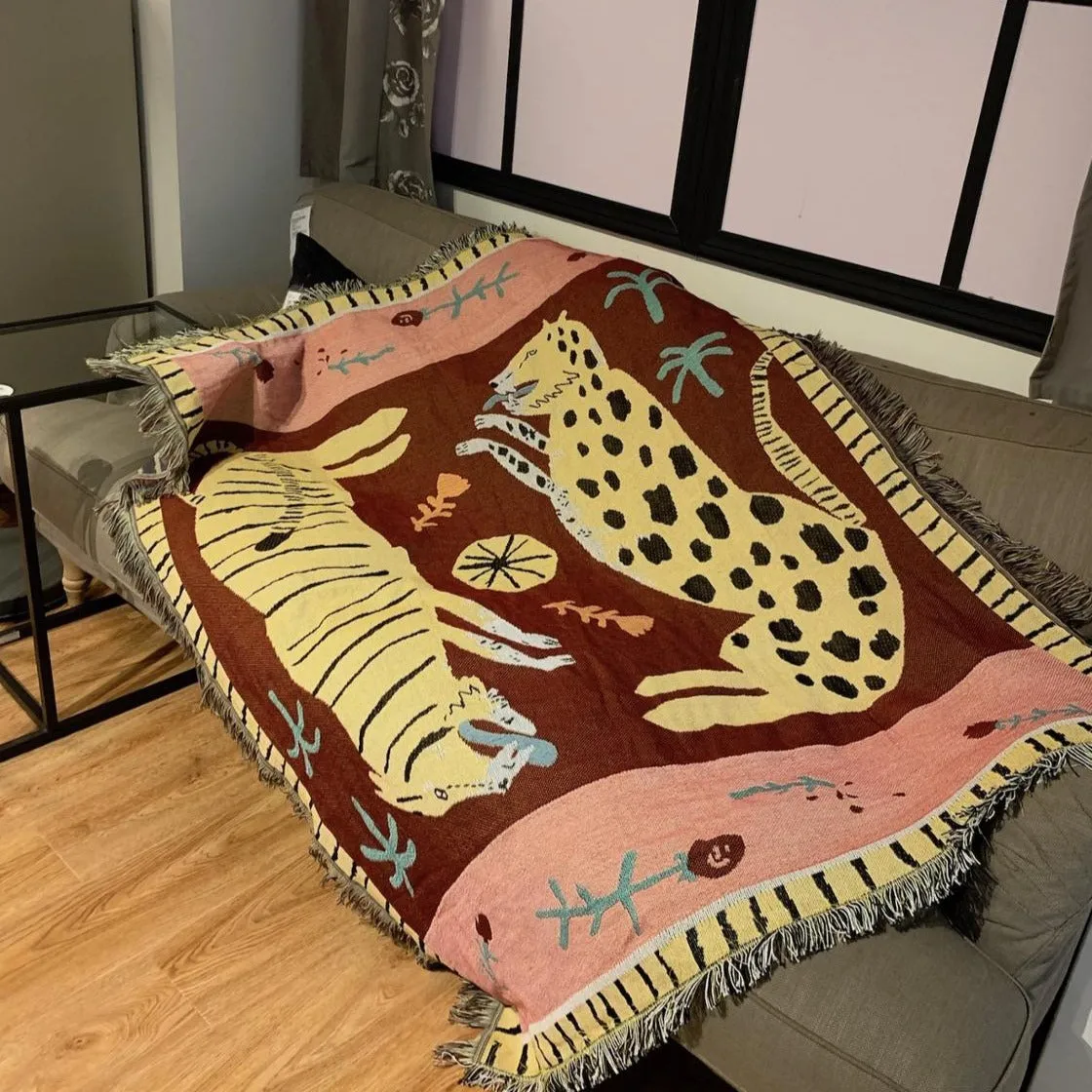 Casual Decorative Throw Blanket Pink Panther Wall Tapestry