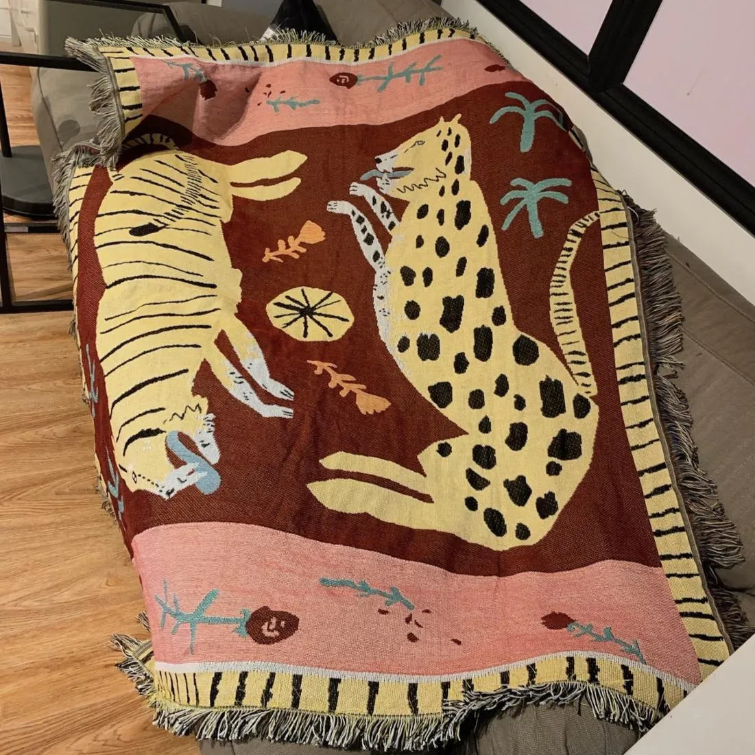 Casual Decorative Throw Blanket Pink Panther Wall Tapestry