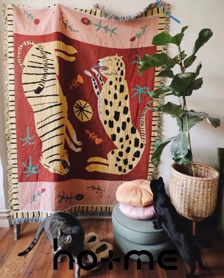Casual Decorative Throw Blanket Pink Panther Wall Tapestry