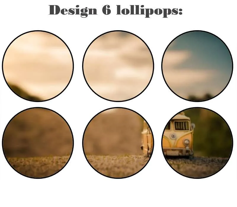Customize your own 2D ball style edible image lollipop
