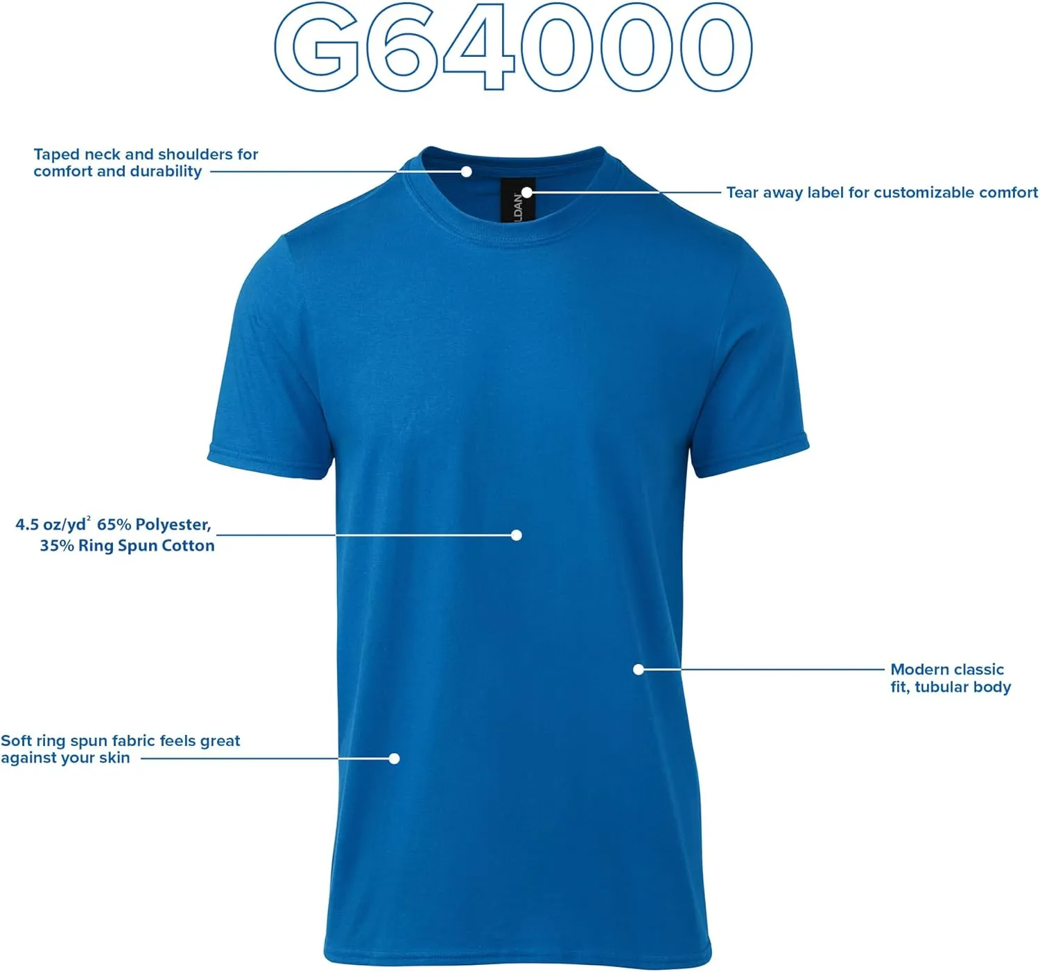 Gildan Adult Softstyle Cotton T-Shirt, Style G64000, Multipack