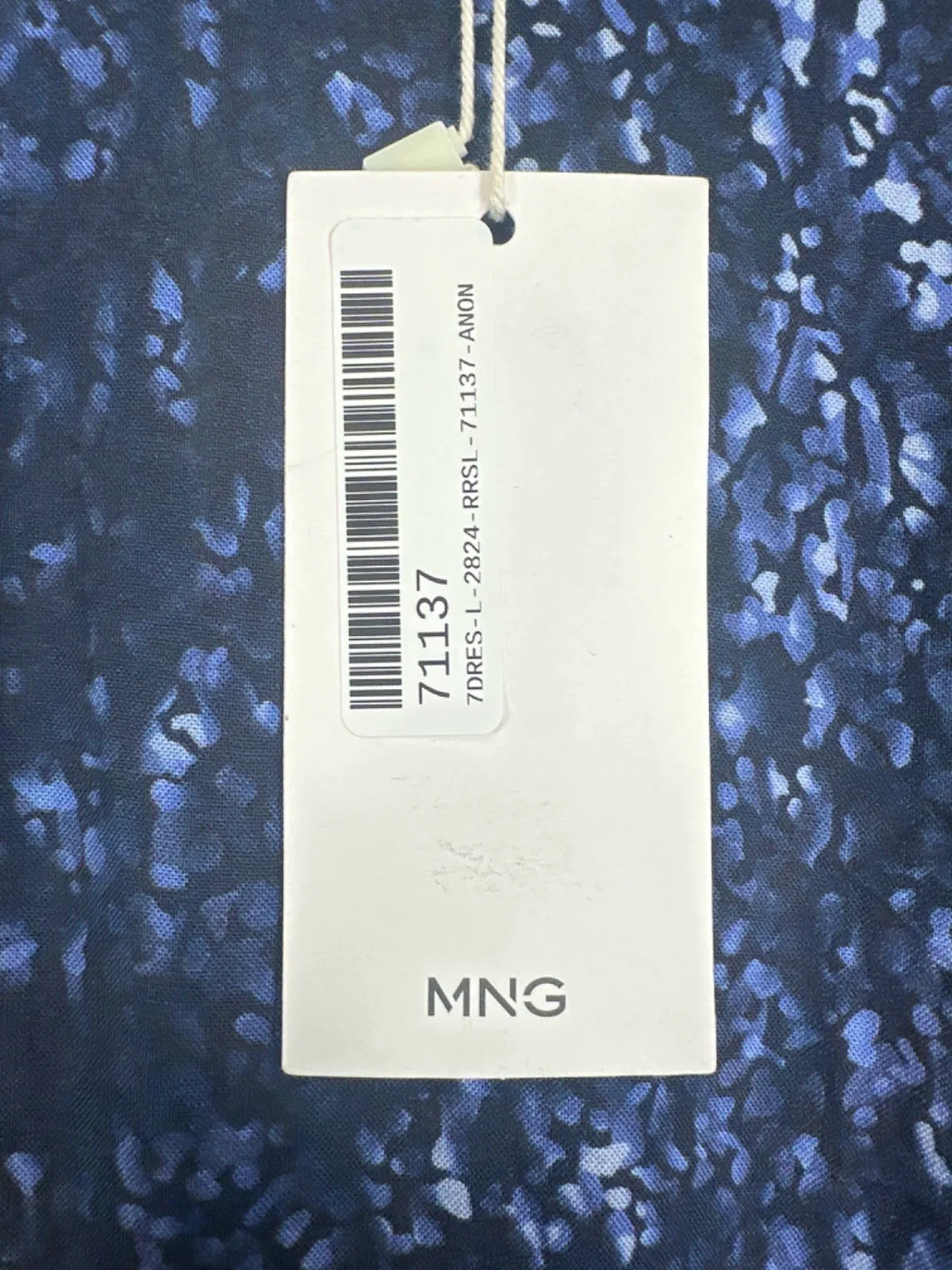 Mango Blue Floral Long Sleeve DressTeen Girl Uk Teen Large (Womens Sz M)