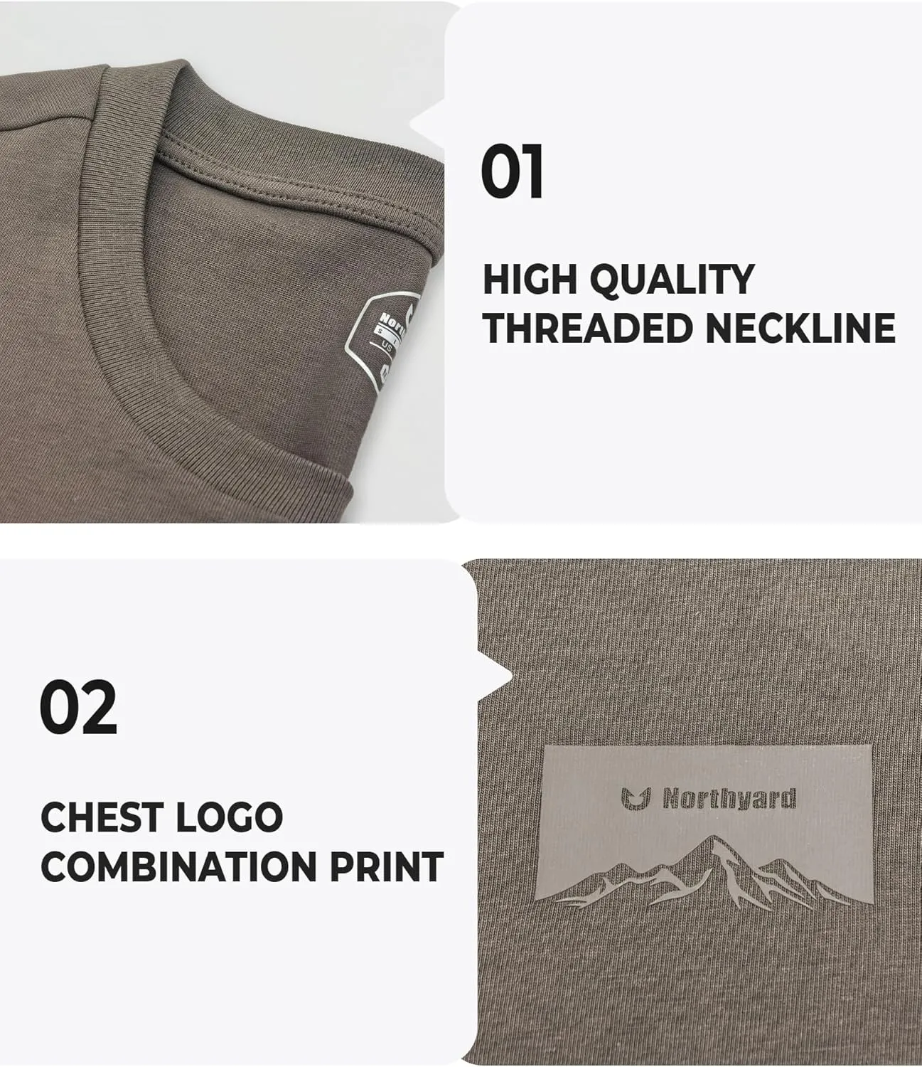 NORTHYARD Men's Heavyweight Cotton T-Shirts Crewneck Short Sleeve Fashion Casual Shirts for Men