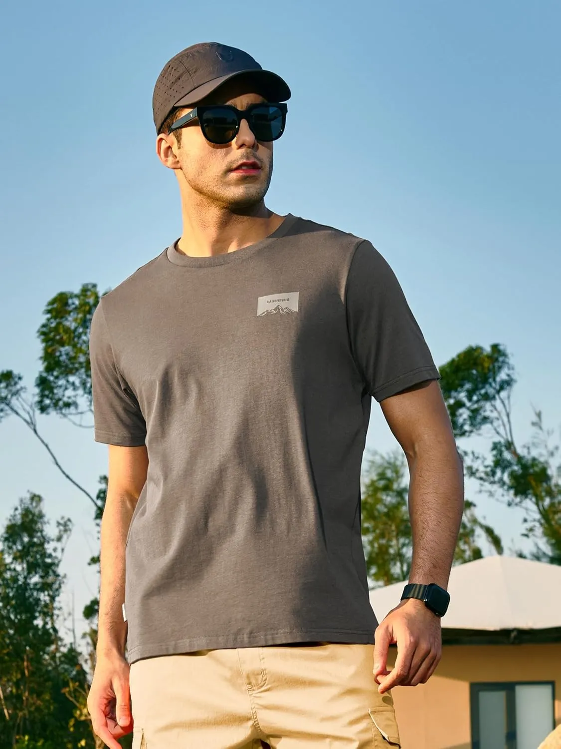 NORTHYARD Men's Heavyweight Cotton T-Shirts Crewneck Short Sleeve Fashion Casual Shirts for Men