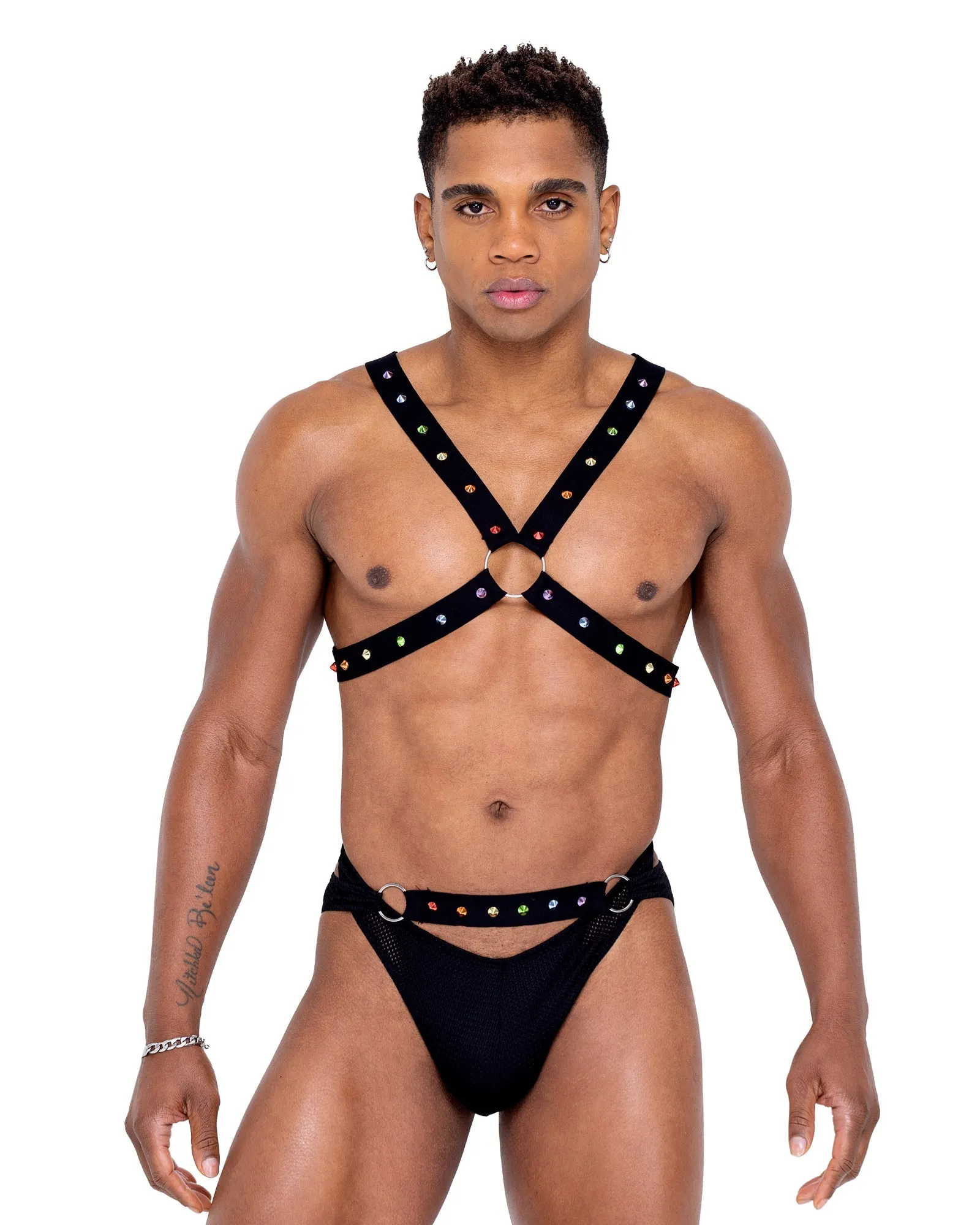 Roma Mens Pride Criss-Cross Swim Briefs - Rave & Festival Wear