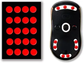 X-Raypad Jade Speed Mouse Skates, Offers Excelent Wear Resistance, Speed & Control Abrasion Resistance, Curved Edge, Move More smoothly, Suitable for Cloth Mouse Pads & Glassmouse Pads (Obsidian)